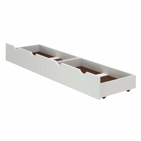 Kd Cama De Bebe Underbed Storage Drawers, White - Set of 2 KD3232860